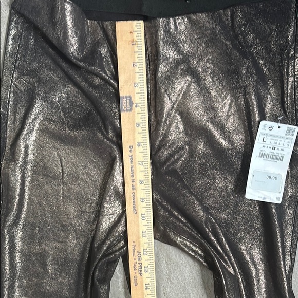 Zara basic Metallic Bronze Leggings Sz L - Picture 4 of 5